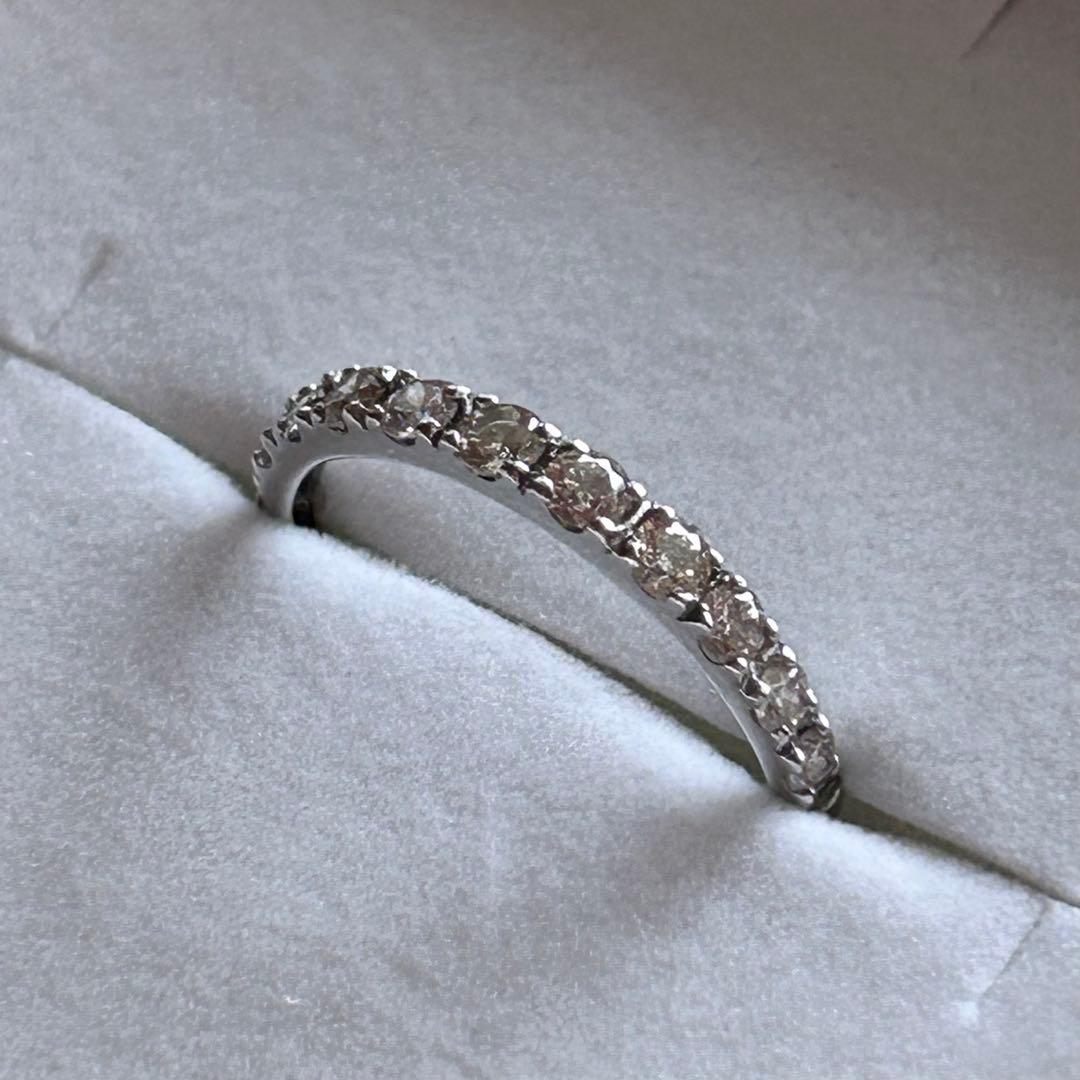 鑑別書付 Pt ダイヤモンド0.50ct ハーフエタH&C 13号 プラチナ