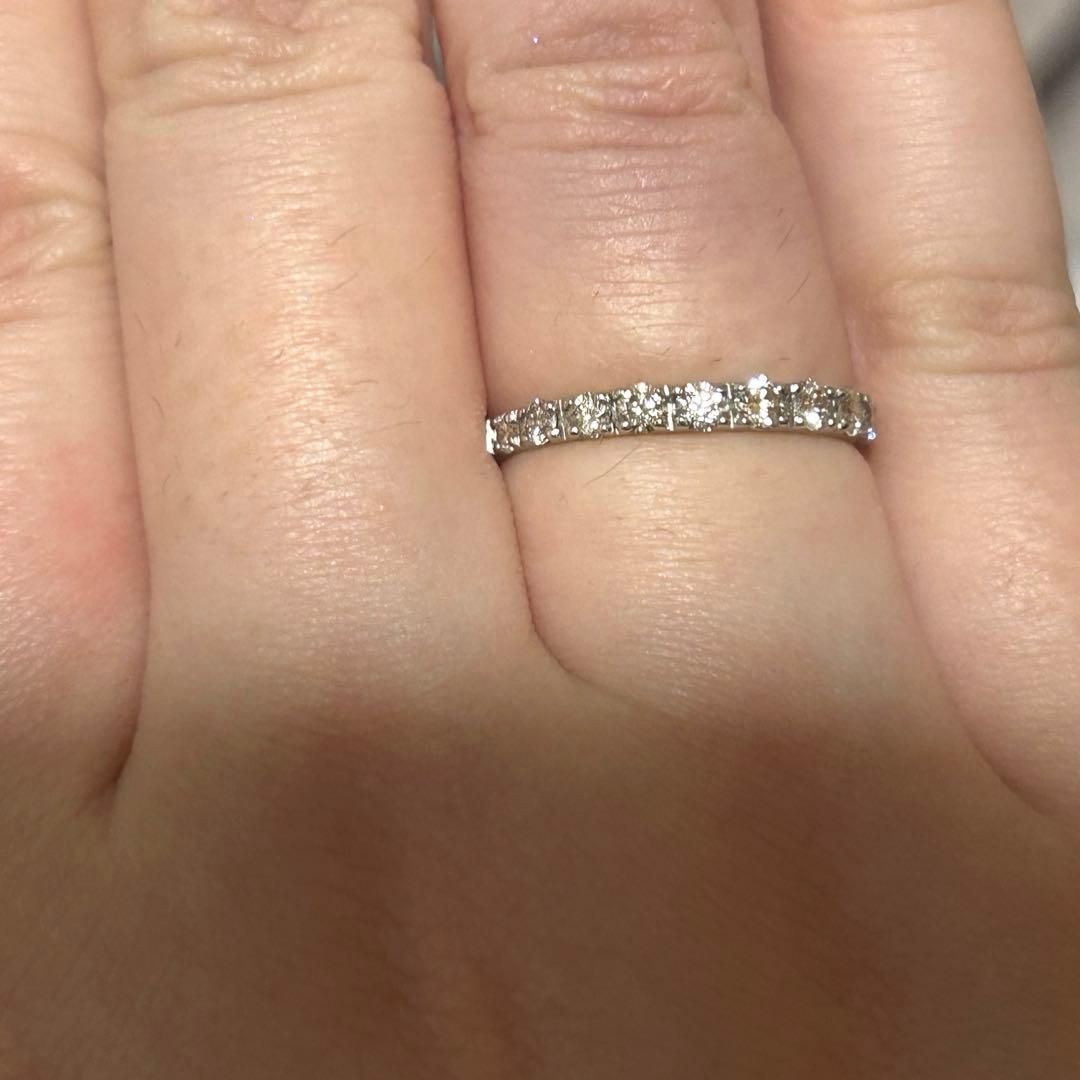 鑑別書付 Pt ダイヤモンド0.50ct ハーフエタH&C 13号 プラチナ