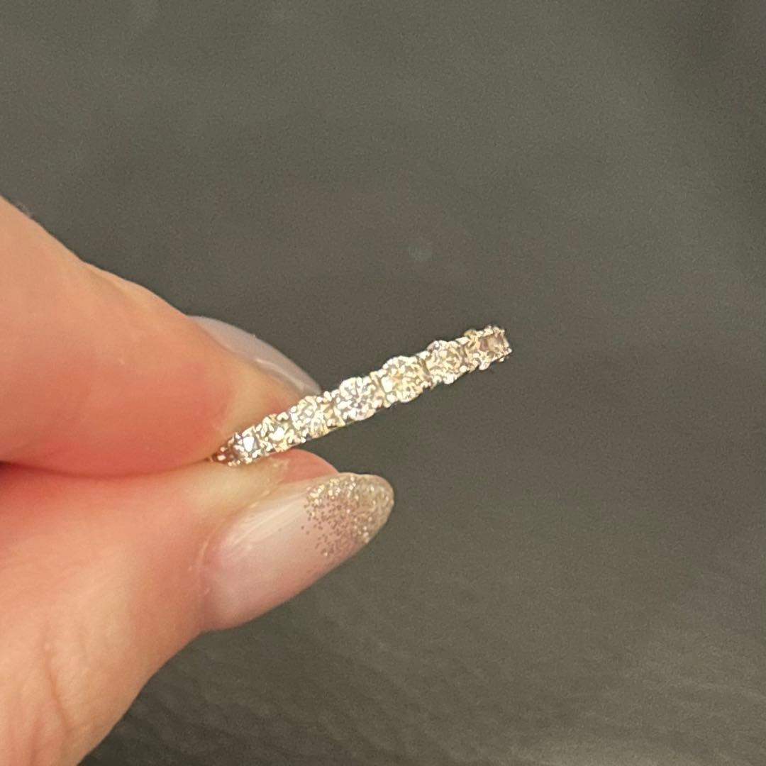 鑑別書付 Pt ダイヤモンド0.50ct ハーフエタH&C 13号 プラチナ