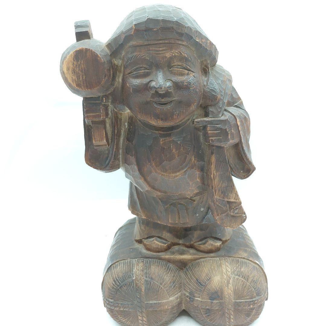 江戸時代　木彫七福神　恵比寿様　大黒様　漁業商売繁昌　五穀豊穣財運の神