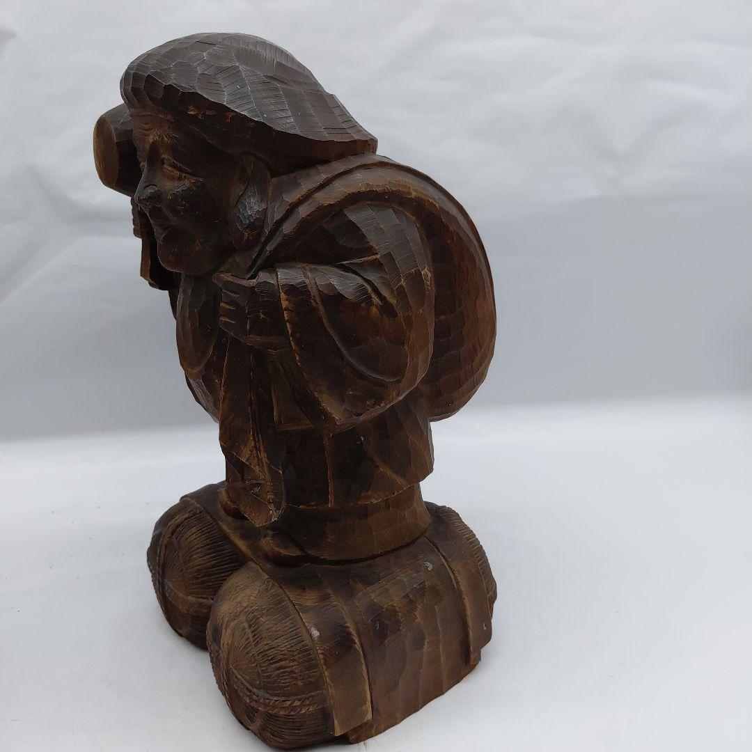 江戸時代　木彫七福神　恵比寿様　大黒様　漁業商売繁昌　五穀豊穣財運の神