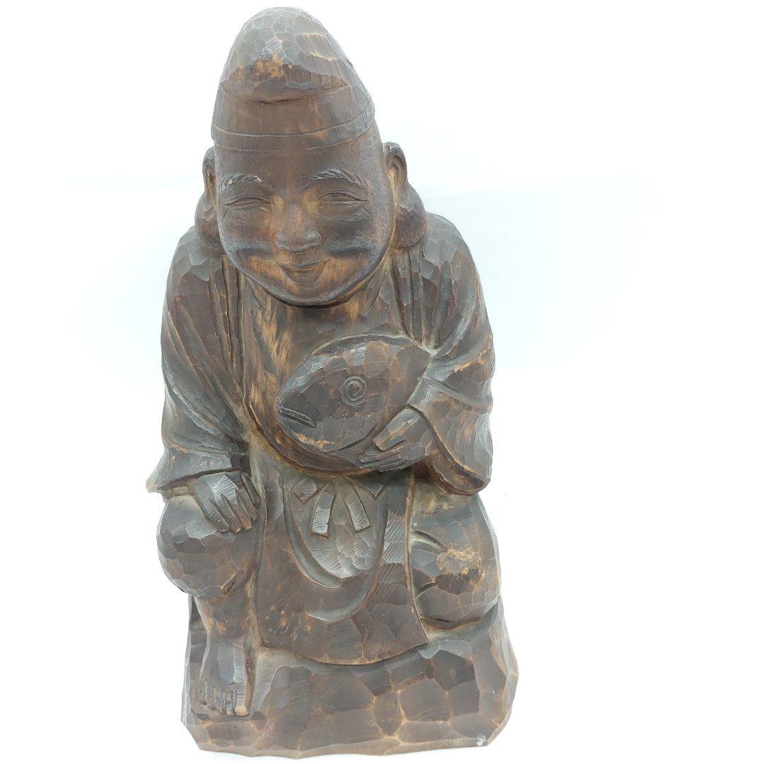 江戸時代　木彫七福神　恵比寿様　大黒様　漁業商売繁昌　五穀豊穣財運の神