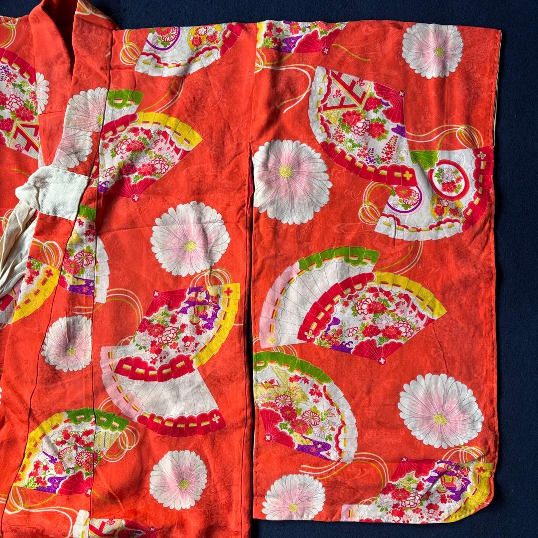 2606 アンティーク子ども着物錦紗襦袢9枚おまとめ売り材料正絹