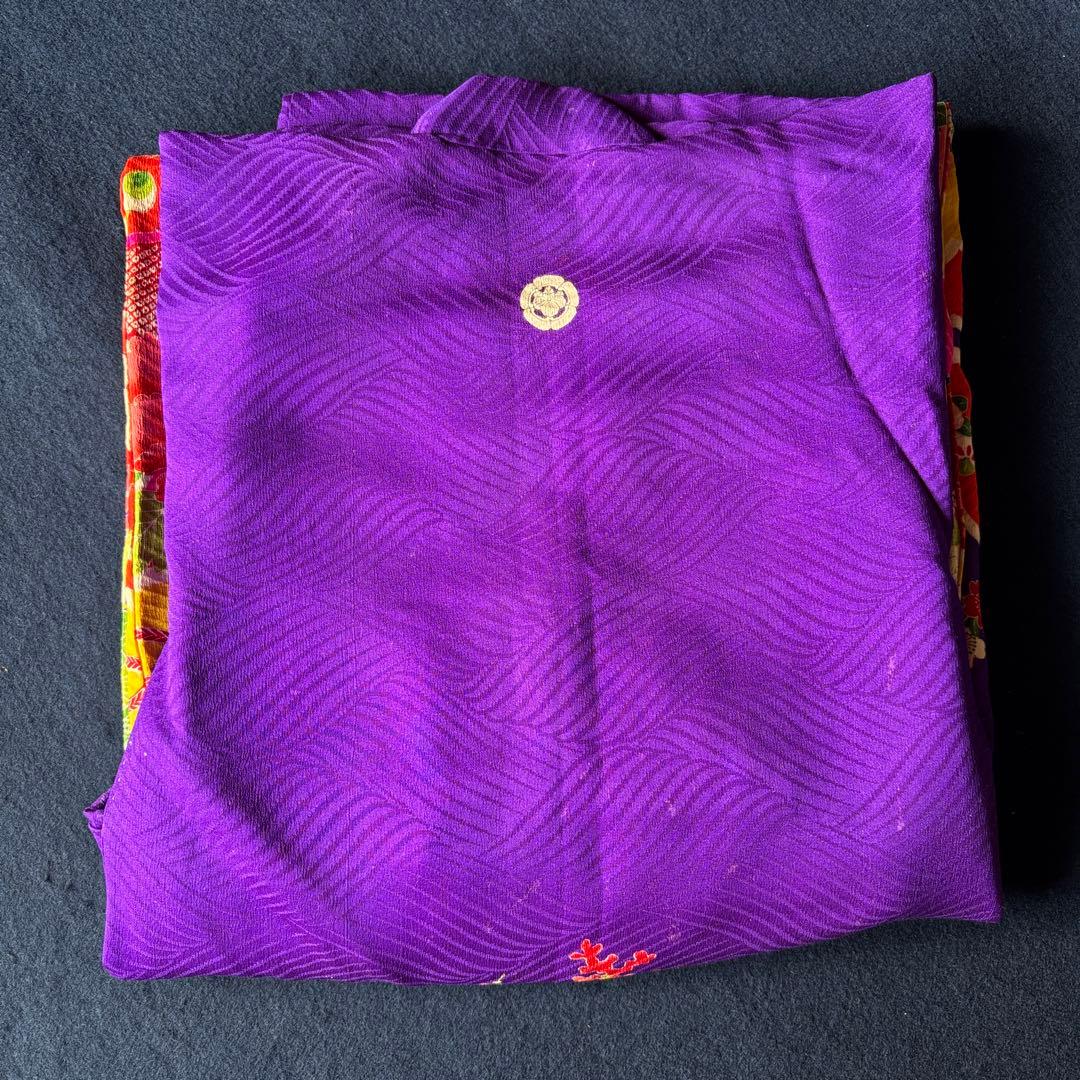 2606 アンティーク子ども着物錦紗襦袢9枚おまとめ売り材料正絹