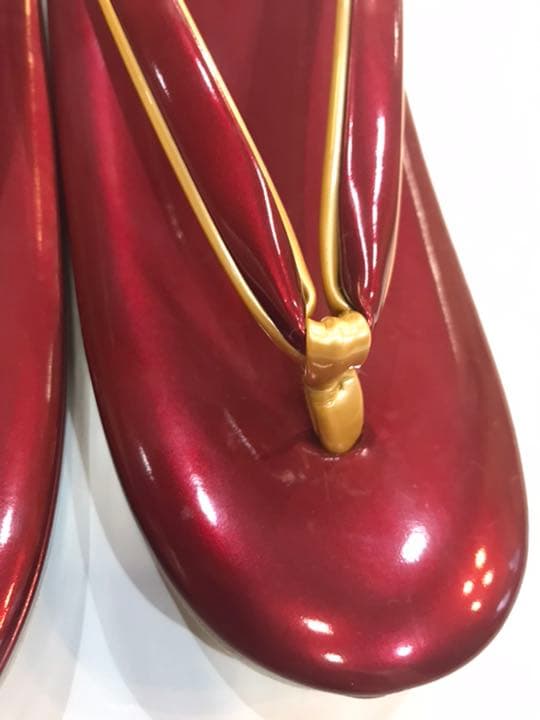 草履バックセット　サイズLL　未使用品　赤/黄