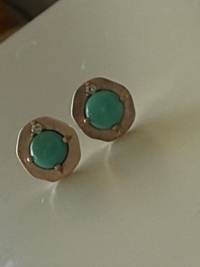 ケ*イ様 agete ダイヤ・ターコイズK10 スタッドピアス