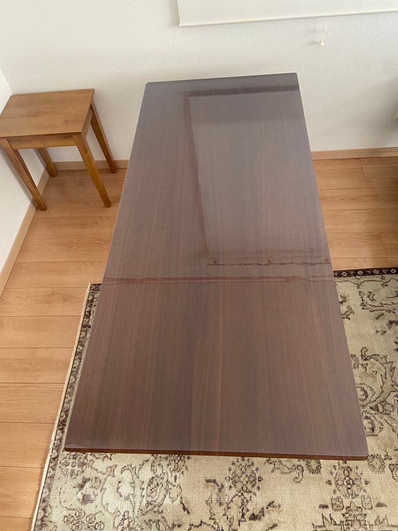 無印良品　リビングにもダイニングにもなるテーブル　ウォールナット