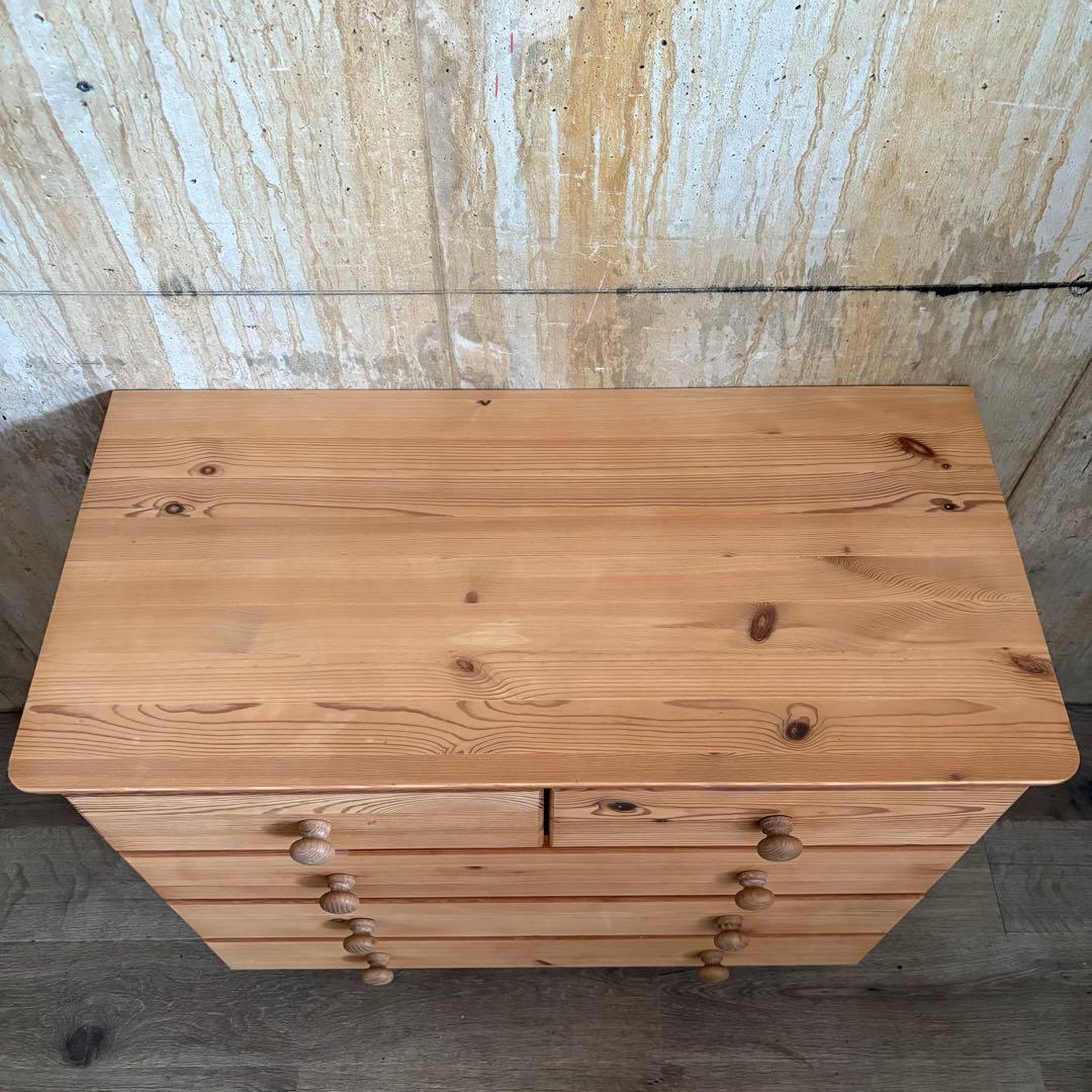 パイン材　カントリースタイル　ミドルチェスト