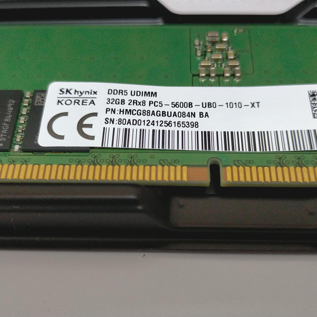 【動作品】SK hynix DDR5-5600 64GB (32GB x2枚)