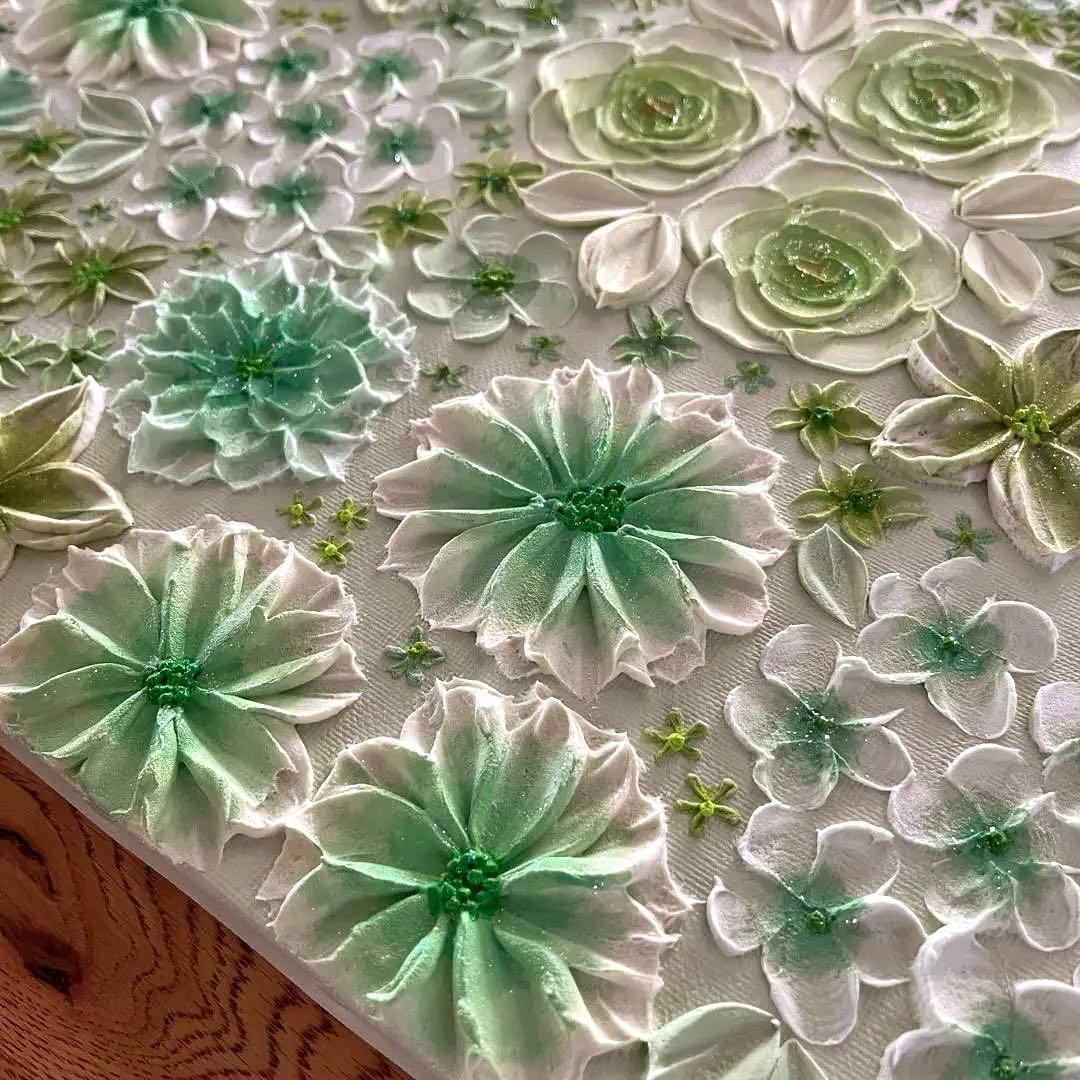 花柄 アート テクスチャーアート ボタニカル フランフラン　ウェディング