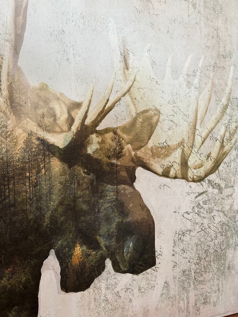 ヘラジカアート(moose、大きい、正方形)