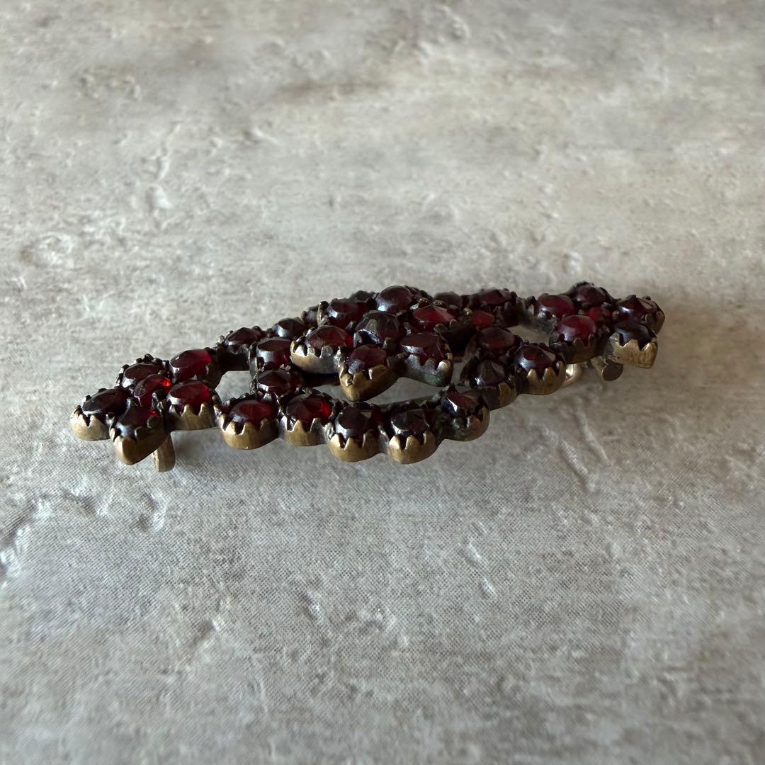 アンティーク ボヘミアンガーネット ブローチ