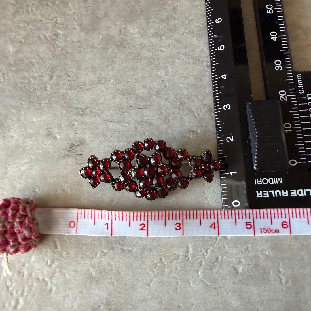 アンティーク ボヘミアンガーネット ブローチ