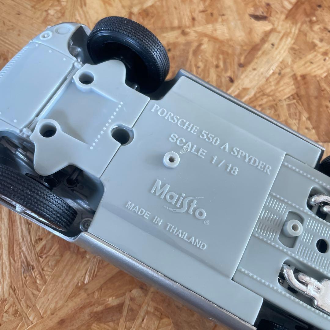 マイスト 1/18 ポルシェ550A スパイダー 1955 シルバー　ミニカー