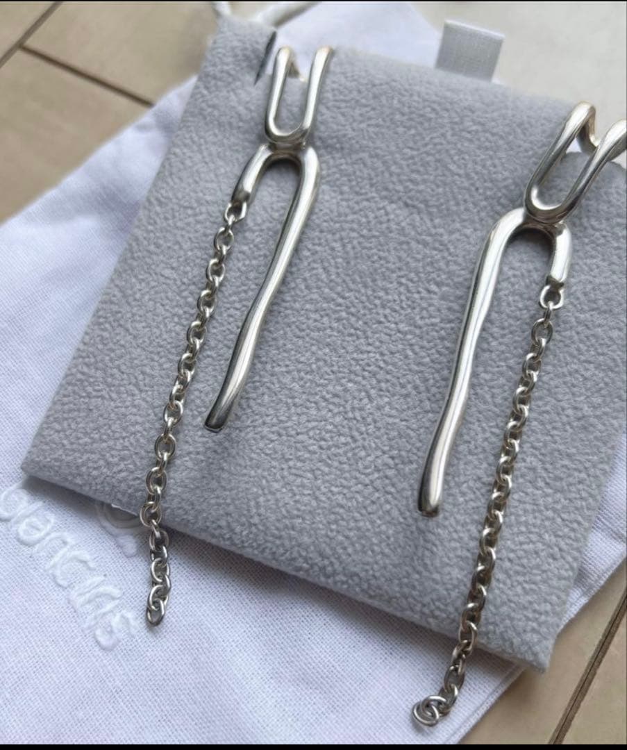 blanc fris チェーン3wayシルバーピアス