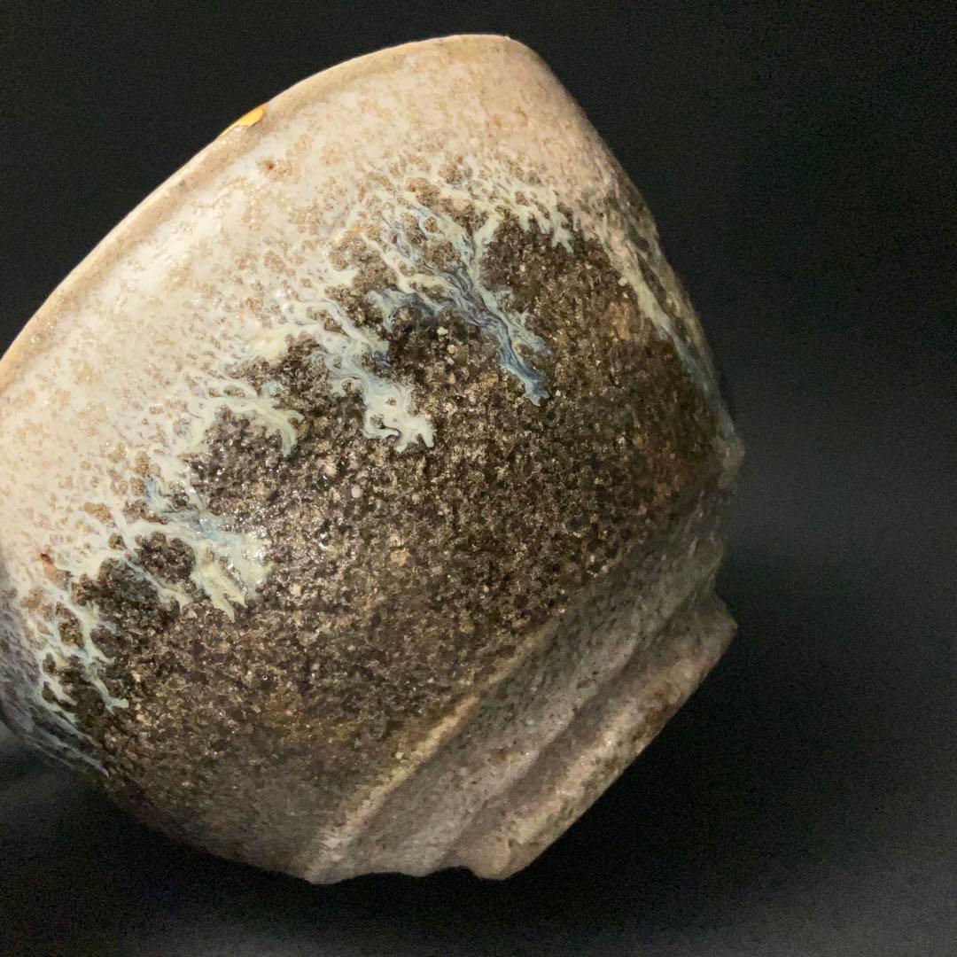 【抹茶碗】西岡小十　朝鮮唐津抹茶碗　共箱　茶道具　金直し　R1266ダN3