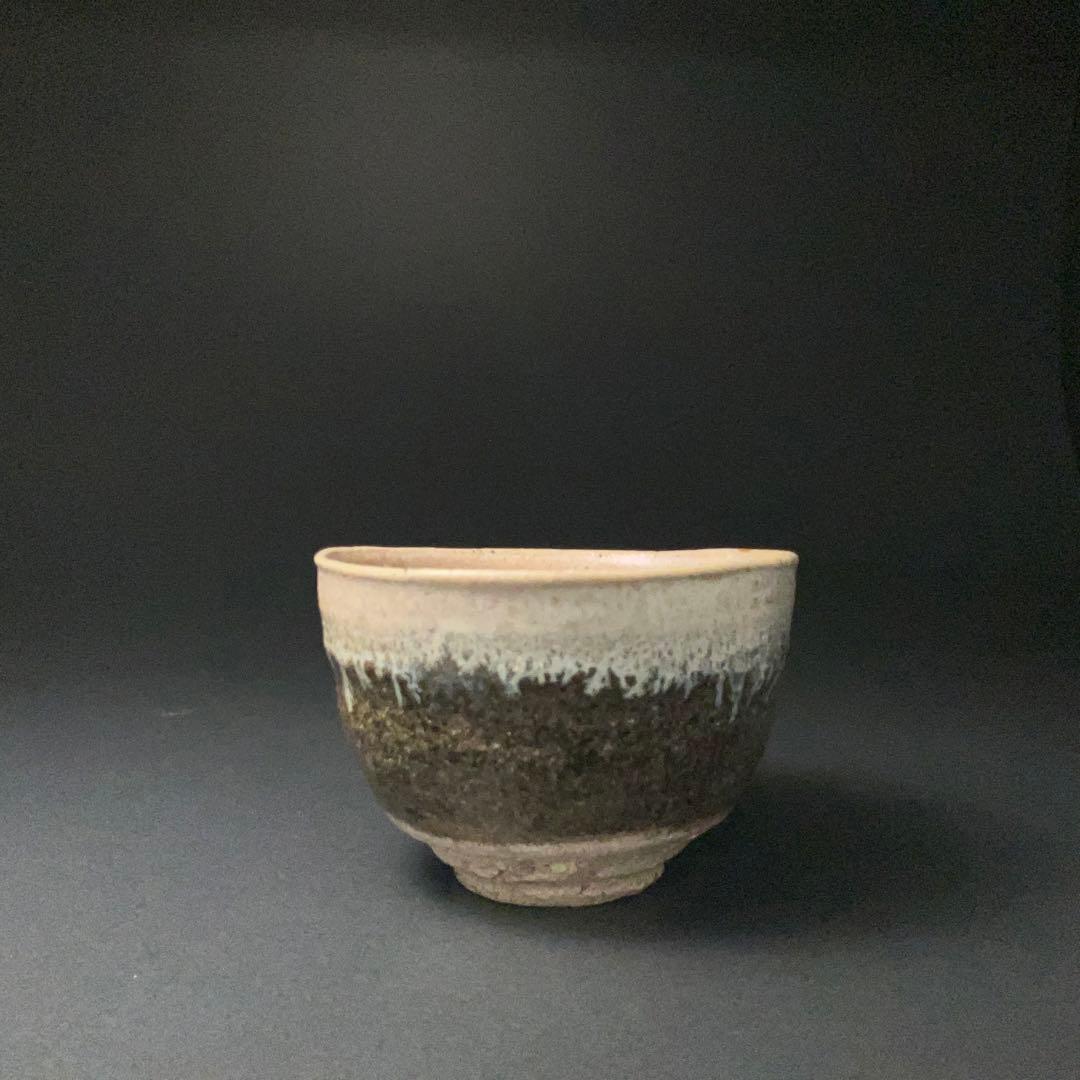 【抹茶碗】西岡小十　朝鮮唐津抹茶碗　共箱　茶道具　金直し　R1266ダN3