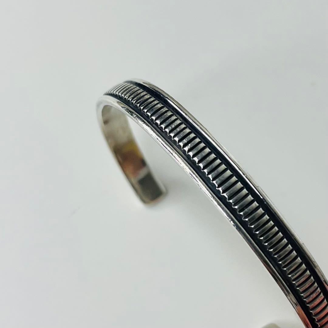 Navajoナバホ族Bruce MorganバングルブレスレットSterling