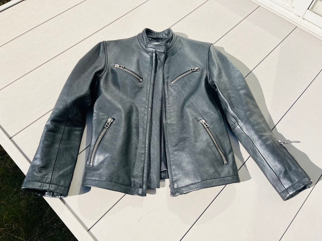 美品　HARUF Sergio 本革 シングルライダースジャケット　ハルフ