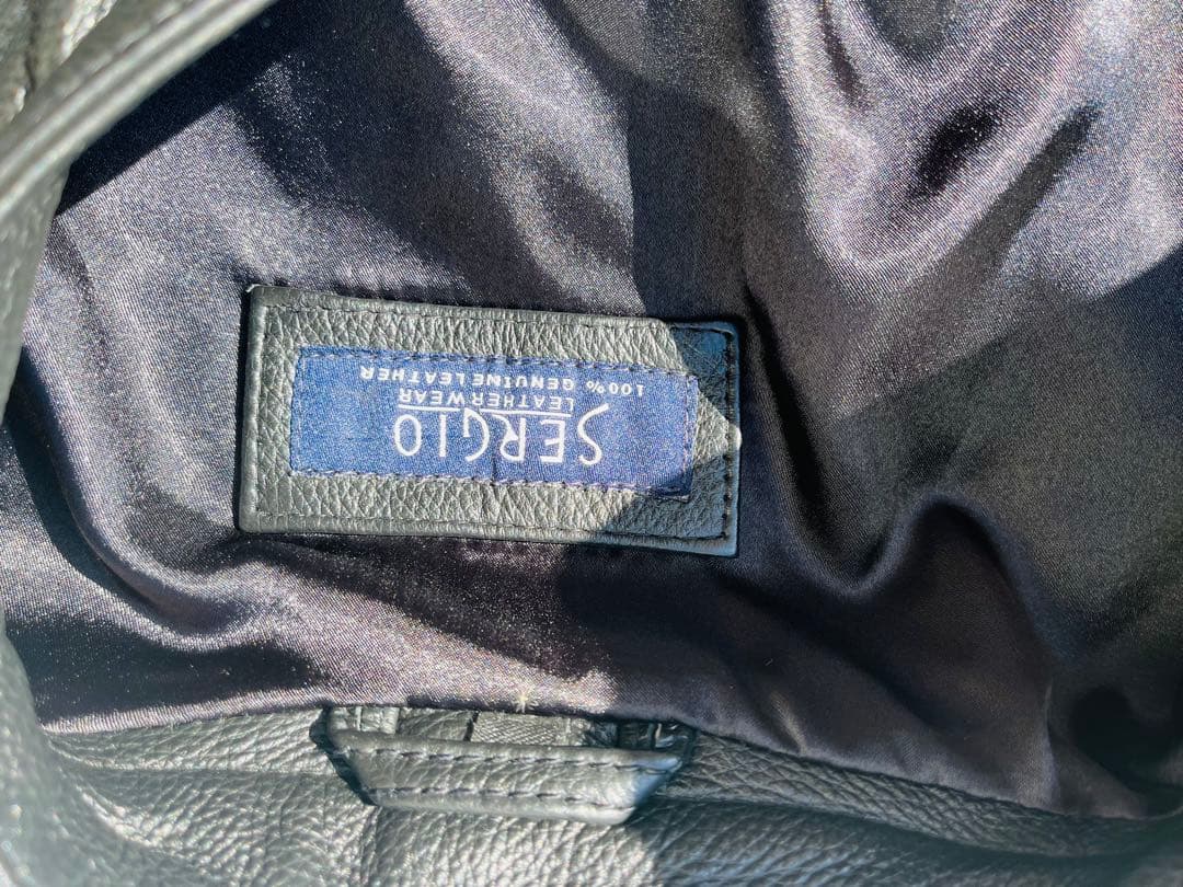 美品　HARUF Sergio 本革 シングルライダースジャケット　ハルフ