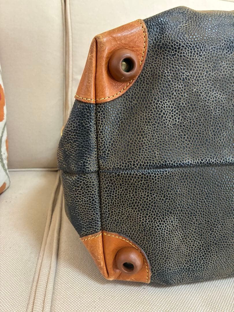 BRIC'Sブリックス　レザー ボストンバッグ　イタリア　大容量　シボ革　レトロ