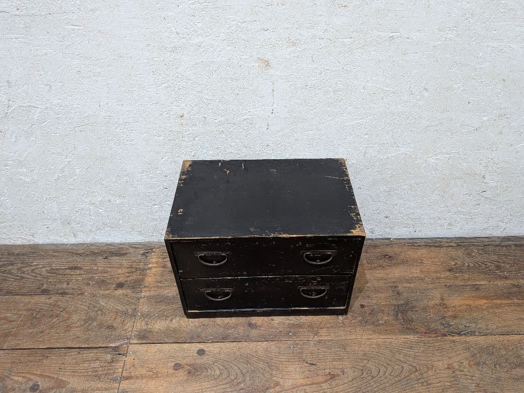 1112 アンティーク　無骨な小箪笥　収納棚　引き出し　陳列台　ケース　レトロ