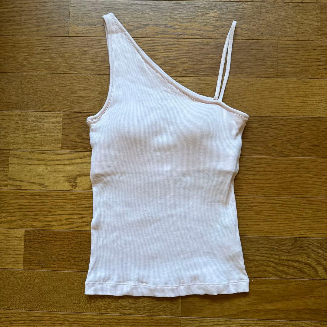 DESPRES スモールライトリブワンショルダータンクトップ　フリーサイズ
