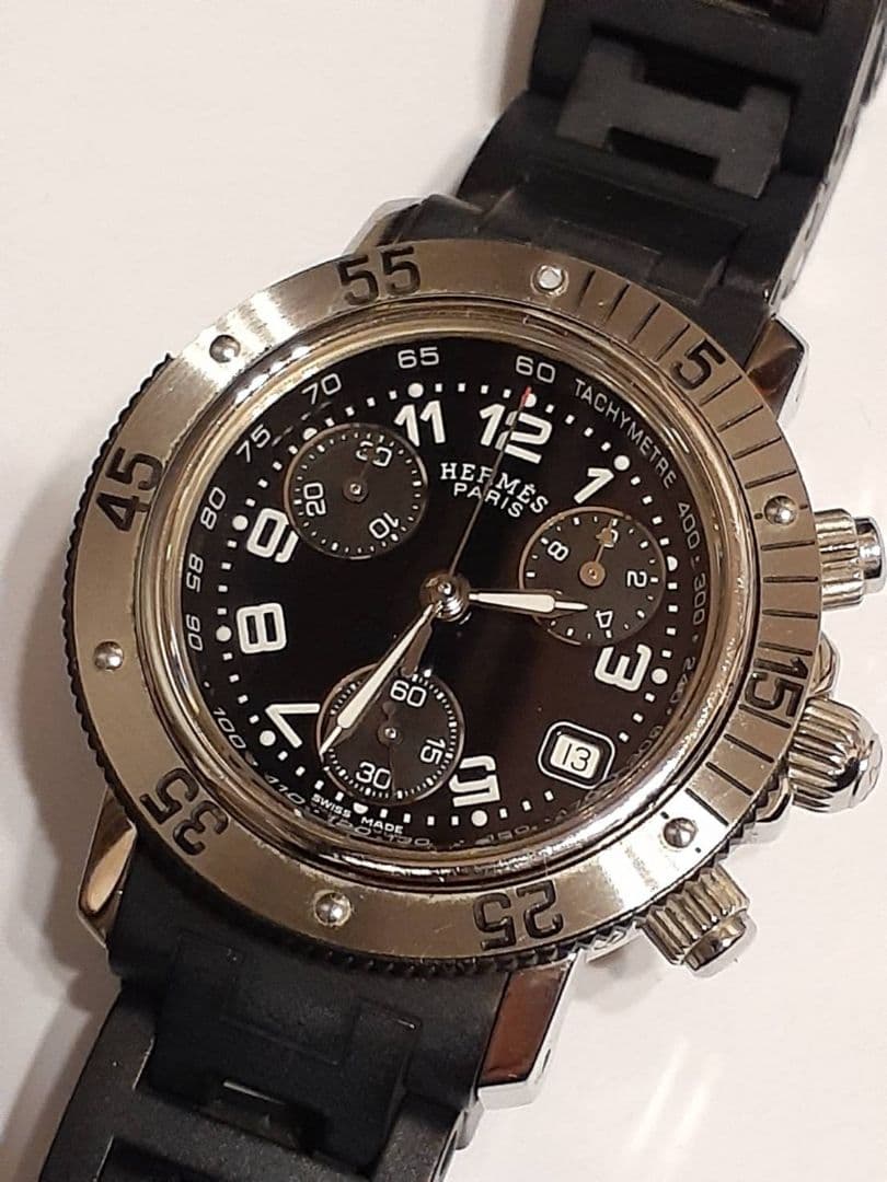 エルメス クリッパー ダイバー CL2 315 クロノグラフ 腕時計 デイト