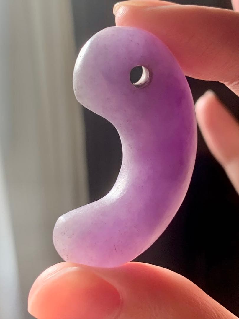 古墳期　出土　超ろうかん糸魚川紫翡翠勾玉　ラベンダー翡翠　縄文　石器　土器　根付