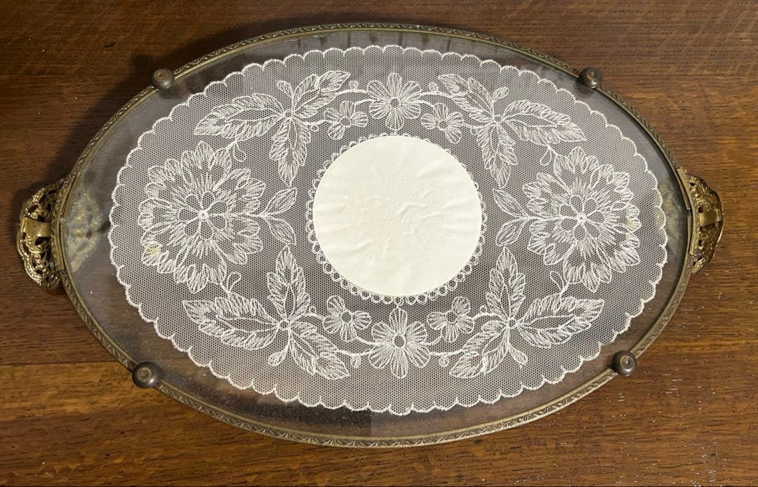 アンティーク ドレッシングトレイ(オーバル)