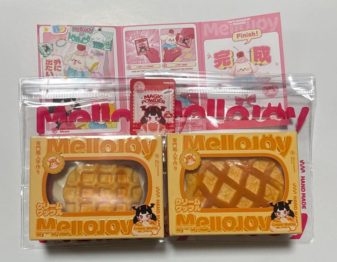 Mellojoy クリームワッフル(スクエア+まる)スクイーズ