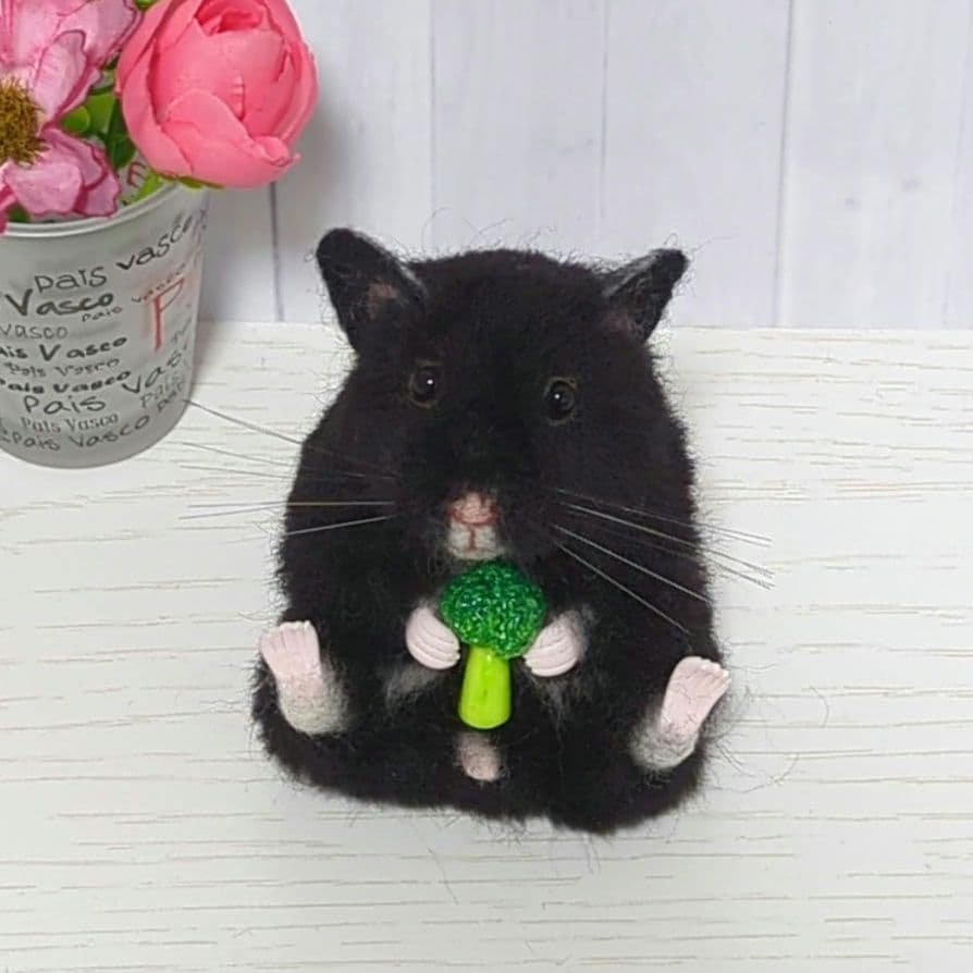 384 カエルちゃん ハムスター 羊毛フェルト