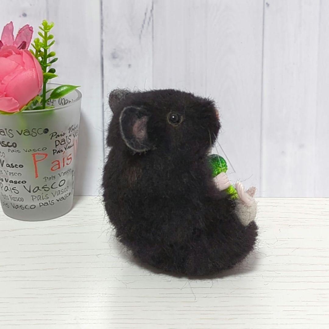 384 カエルちゃん ハムスター 羊毛フェルト