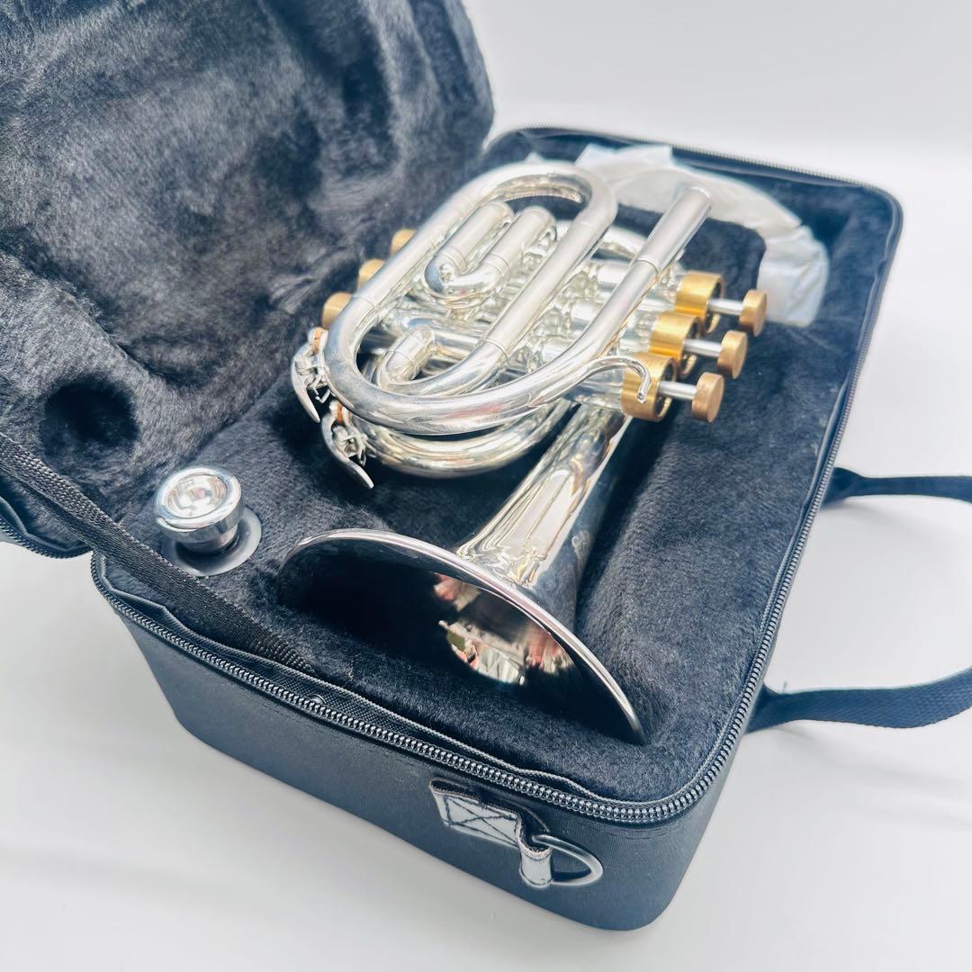 ジェイマイケル　ポケットトランペット　　TR-400PSL　管楽器　別パーツ付き