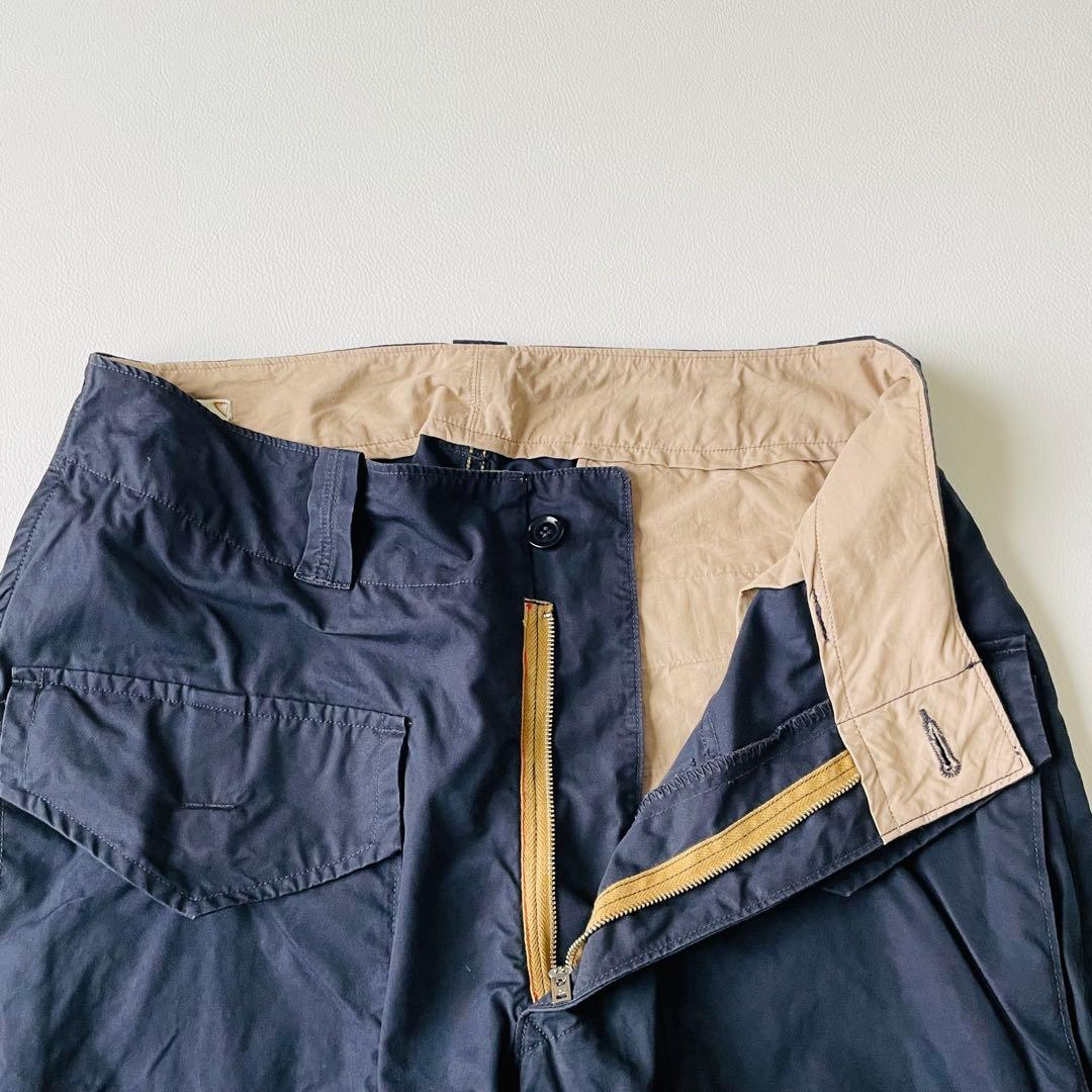 4802【美品】45R チノパン ウェザーの908セイルパンツ　M 紺　日本製