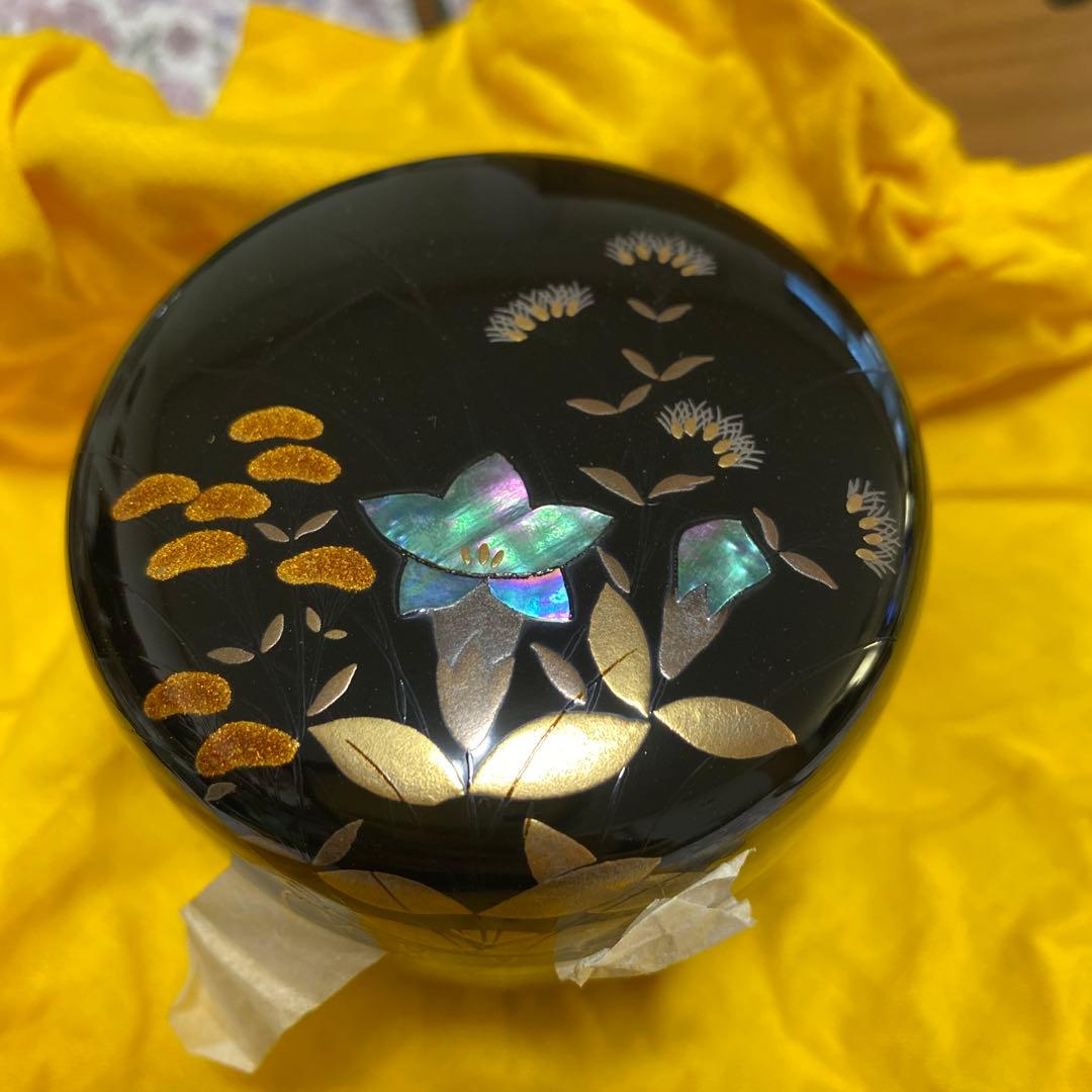 ききょう　花籠　棗　輪島塗　☆正抱☆ 縄手昌晴作