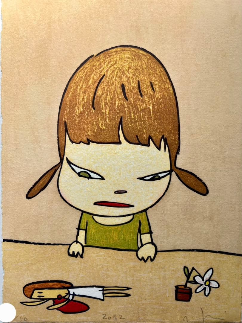 「Broken Treasures」奈良美智　木版画作品　 村上隆　草間彌生