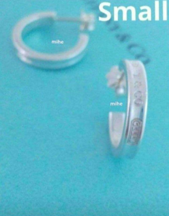 現行品 磨き済 ティファニー 1837 フープ ピアス スモール シルバー