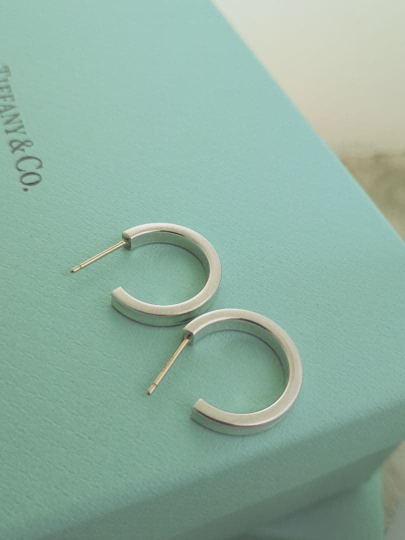 現行品 磨き済 ティファニー 1837 フープ ピアス スモール シルバー