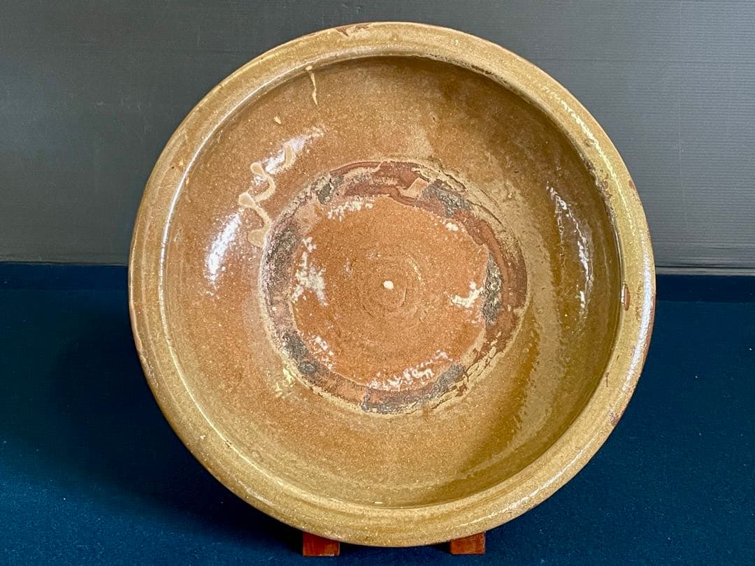 割引❣️【傷みなし】「祖」 古瀬戸 石皿 蛇の目 釉剥ぎ 特大 （121A①）