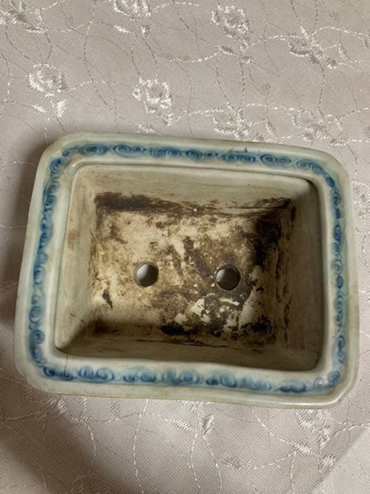 絵鉢　長方　盆栽鉢