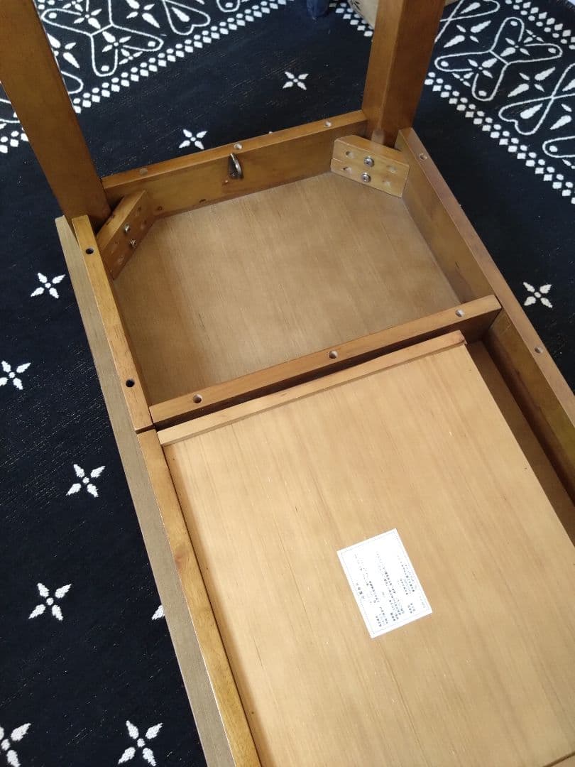 木製長方形デスク　学習机　勉強机　天然木　ウォルナット　茶色　ブラウン　おしゃれ