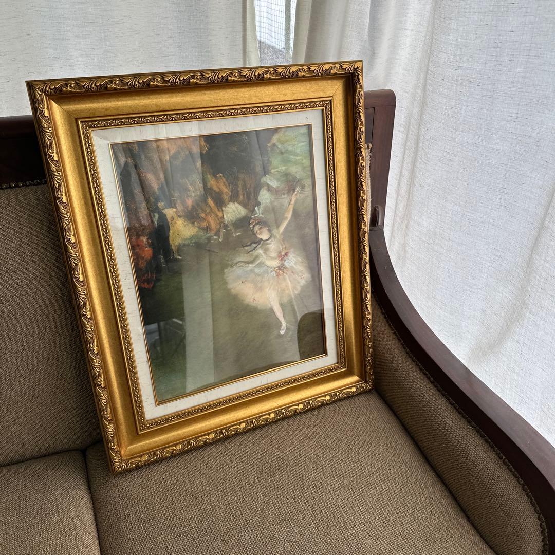 ドガ　バレリーナ油彩額縁