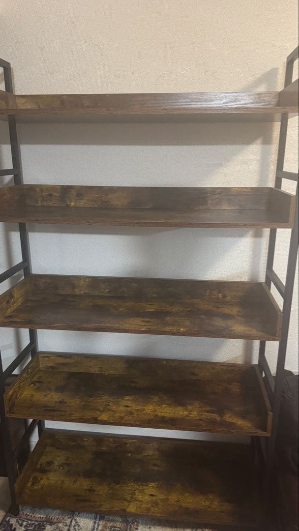 【良品】オープンシェルフ おしゃれ ラック 本棚 収納ラック 木製・金属