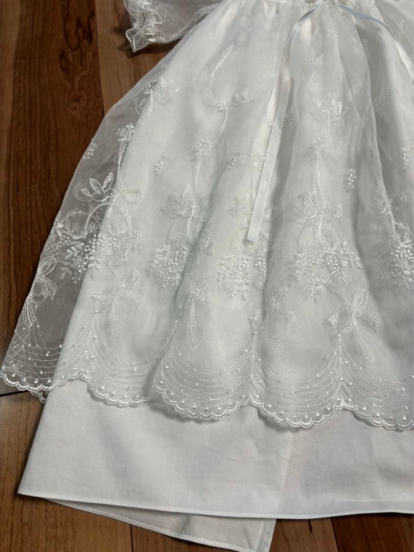 ファミリア　ベビードレス　セレモニードレス　帽子付き　50