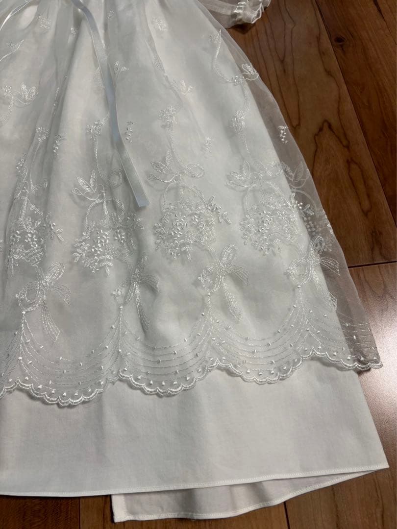 ファミリア　ベビードレス　セレモニードレス　帽子付き　50