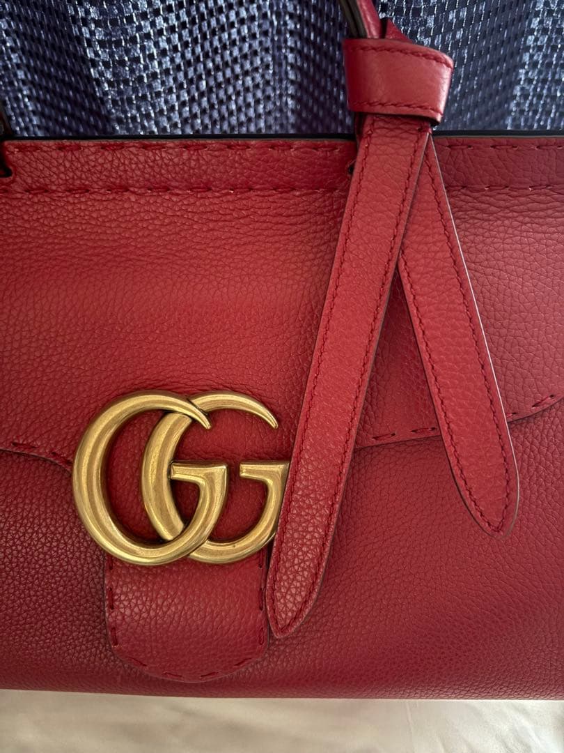 GUCCI グッチ　GGマーモント　バッグ　ハンドバッグ　421890 極美品