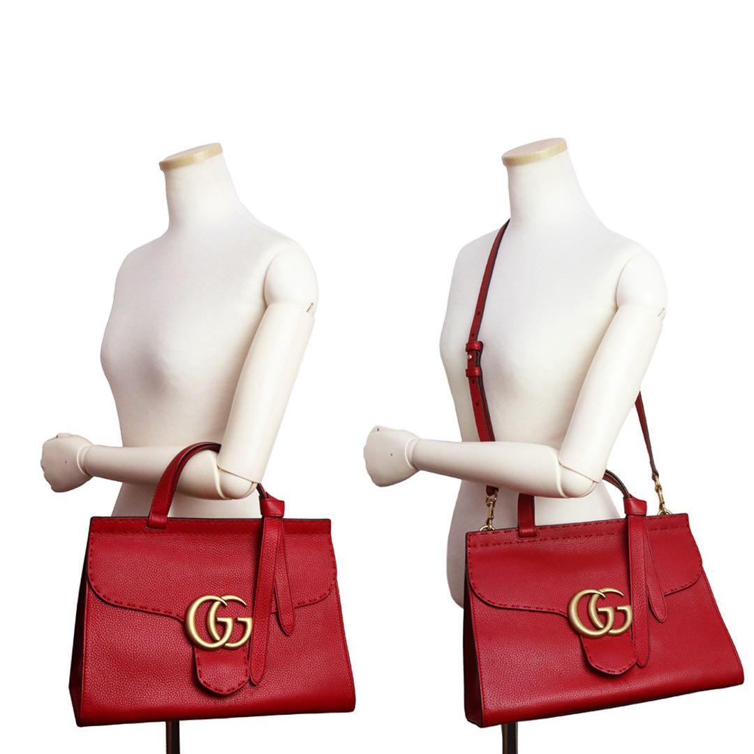 GUCCI グッチ　GGマーモント　バッグ　ハンドバッグ　421890 極美品
