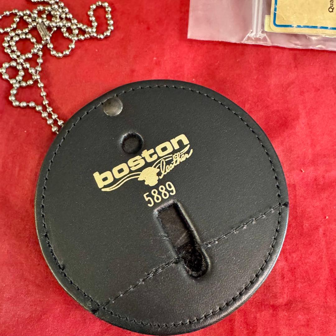 ボストンレザー 丸型 ポリスバッジベース 5889CH-1