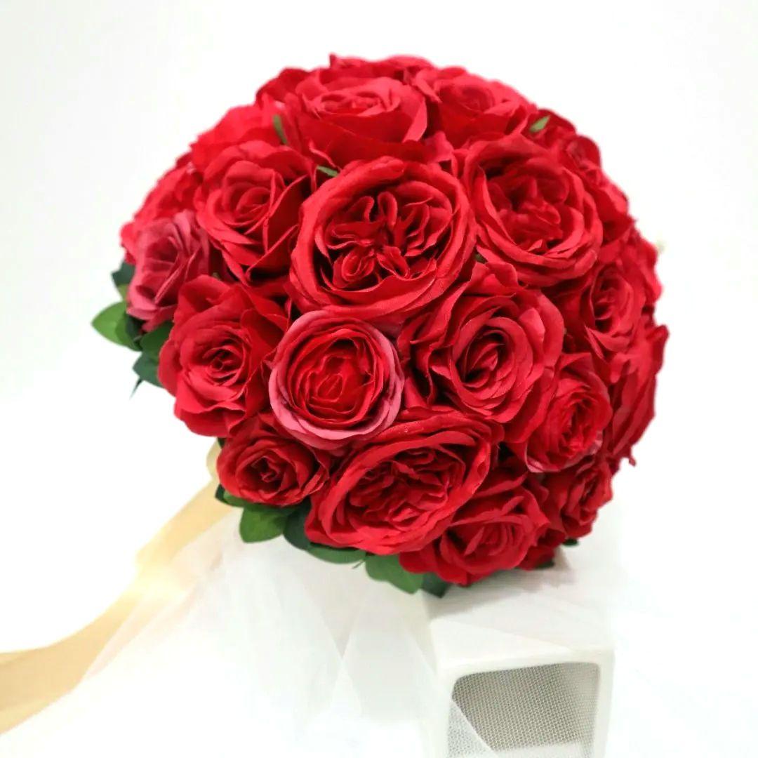 人気❁赤バラブーケ・ブートニア2点セット❁結婚式　前撮り